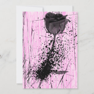 Splattered Rose Punk Lolita Sweet 16 Invitation