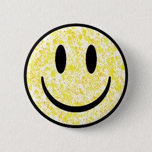 Splattered Smile Face Button