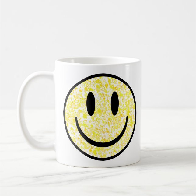 Splattered Smile Face Coffee Mug (Left)