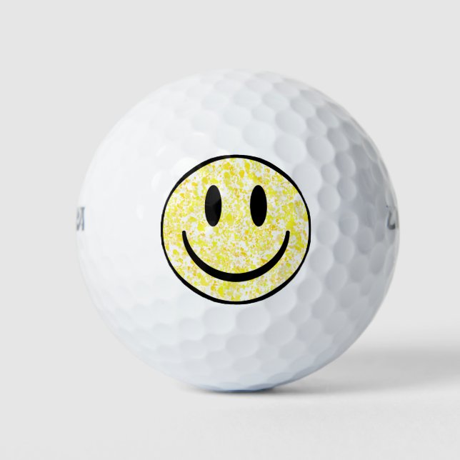Splattered Smile Face Golf Balls (Front)