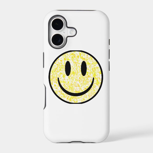 Splattered Smile Face Iphone Case (Back)