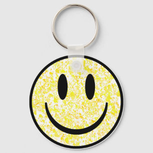 Splattered Smile Face Keychain