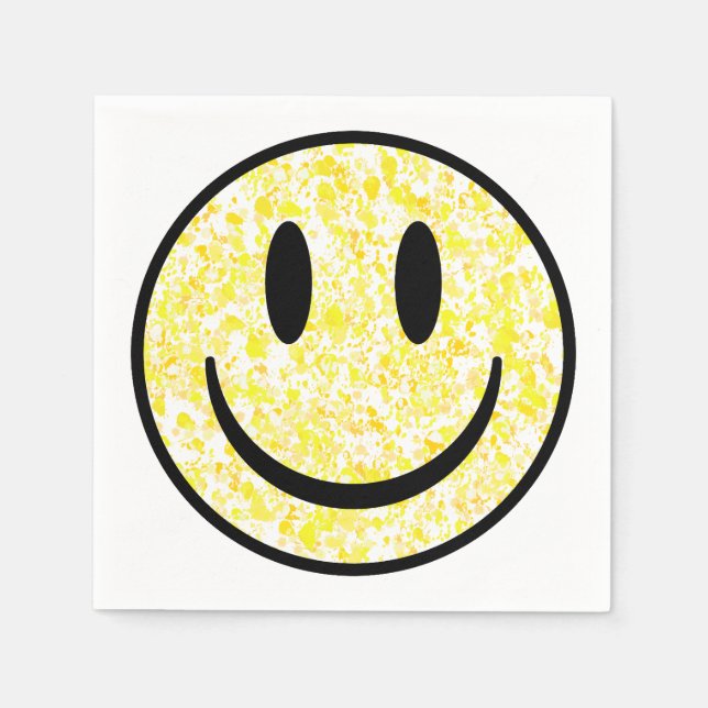 Splattered Smile Face Napkins (Front)