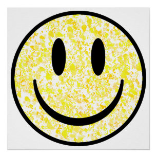 Splattered Smile Face Poster