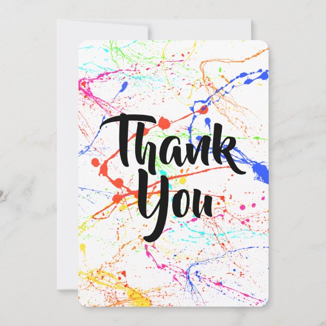 Splattered Thank You card (Front)