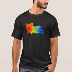 Splattering Paint Hamster Drip Painting Hamster T-Shirt