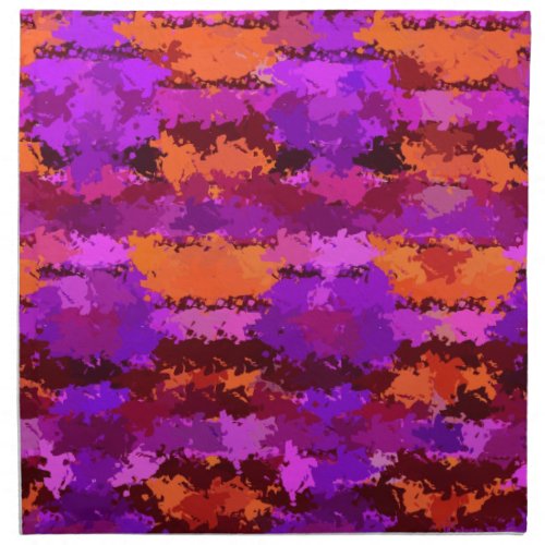 Splatters of purple and orange  American MoJo Napk Napkin