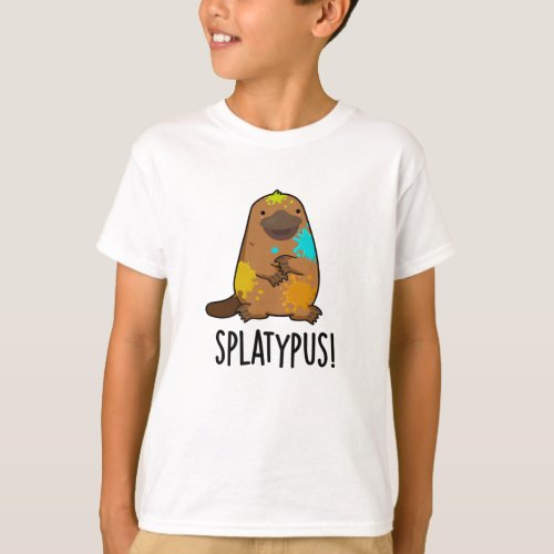 Splatypus Funny Animal Platypus Pun  T_Shirt