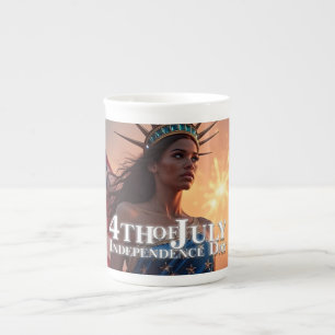 Splendid 4th of July Design - Fireworks & Freedom Bone China Mug
