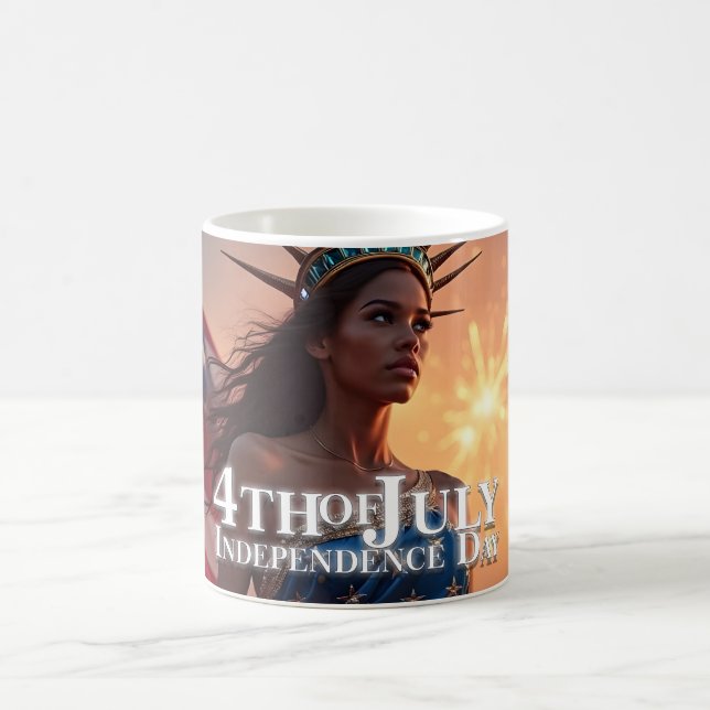 Splendid 4th of July Design - Fireworks & Freedom Color Morph Mug (Center)