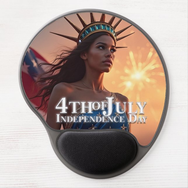 Splendid 4th of July Design - Fireworks & Freedom Gel Mouse Pad (Front)