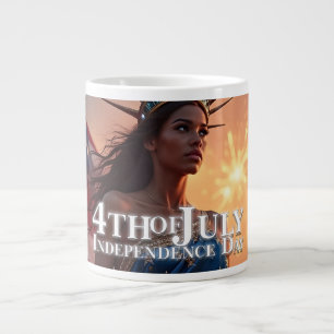 Splendid 4th of July Design - Fireworks & Freedom Giant Coffee Mug