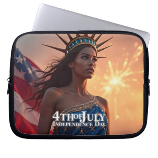 Splendid 4th of July Design - Fireworks & Freedom Laptop Sleeve