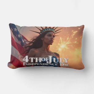 Splendid 4th of July Design - Fireworks & Freedom Lumbar Pillow