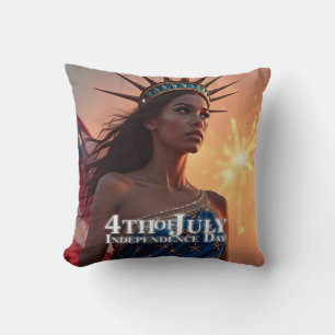 Splendid 4th of July Design - Fireworks & Freedom Throw Pillow