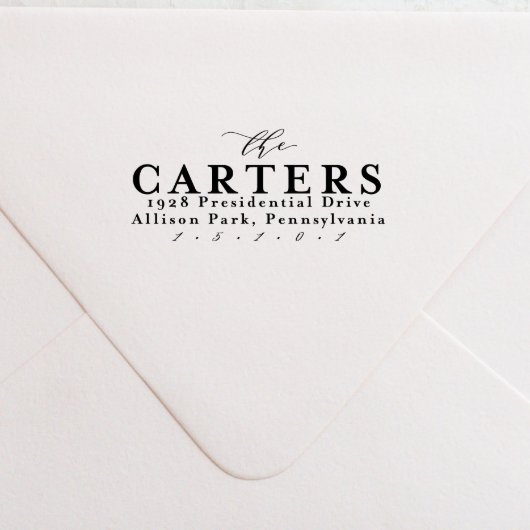 Splendid Carters Rubber Return Address Stamp (Front)