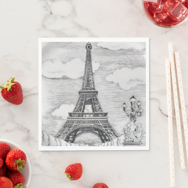 Splendid Eiffel Tower Party  Napkins (Insitu)