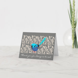 Splendid Fairy Wren Letterpress Thank You Card