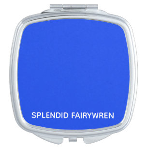 Splendid Fairywren Blue Color Name Compact Mirror