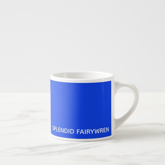 Splendid Fairywren Blue Color Name Espresso Cup (Right)