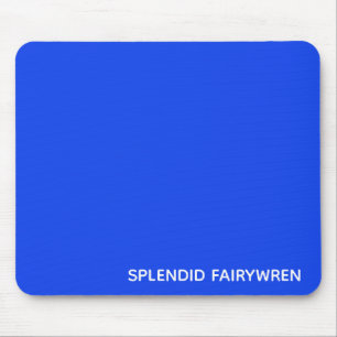 Splendid Fairywren Blue Color Name Mouse Pad