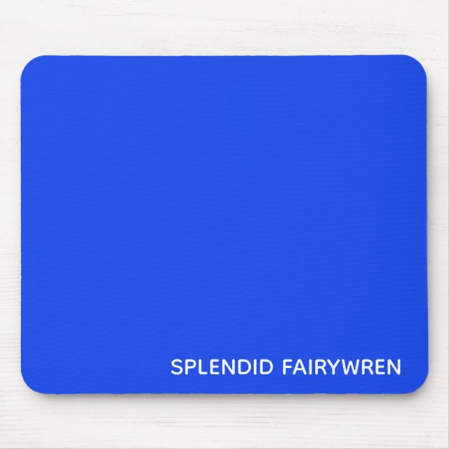 Splendid Fairywren Blue Color Name Mouse Pad (Front)