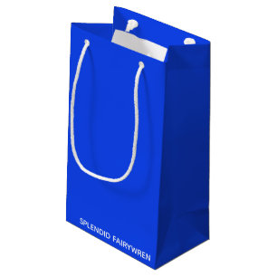 Splendid Fairywren Blue Color Name Small Gift Bag