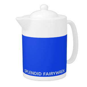 Splendid Fairywren Blue Color Name Teapot