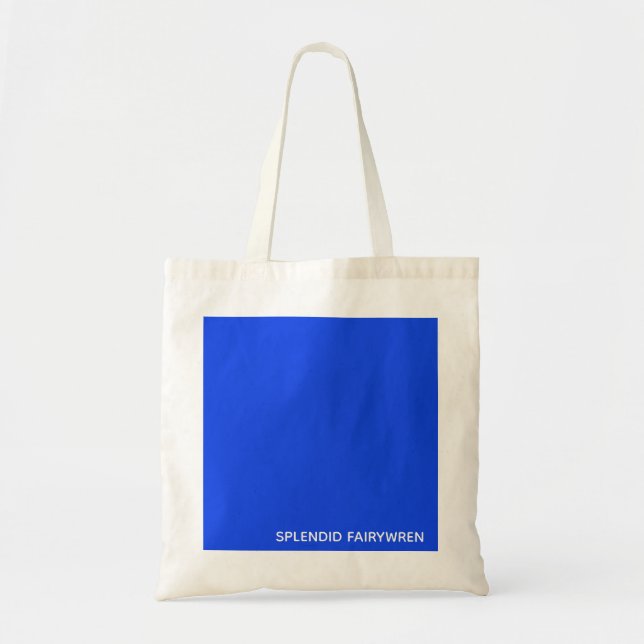 Splendid Fairywren Blue Colour Name Tote Bag (Front)