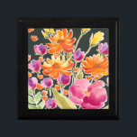 Splendid Gathering - Pink and Orange Flowers Gift Box<br><div class="desc">Splendid Gathering II by Regina Moore. Features watercolor-like flowers in a variety of colors,  primarily orange and pink.</div>