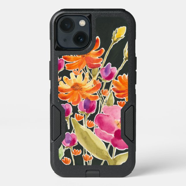 Splendid Gathering - Pink and Orange Flowers Otterbox iPhone Case (Back)