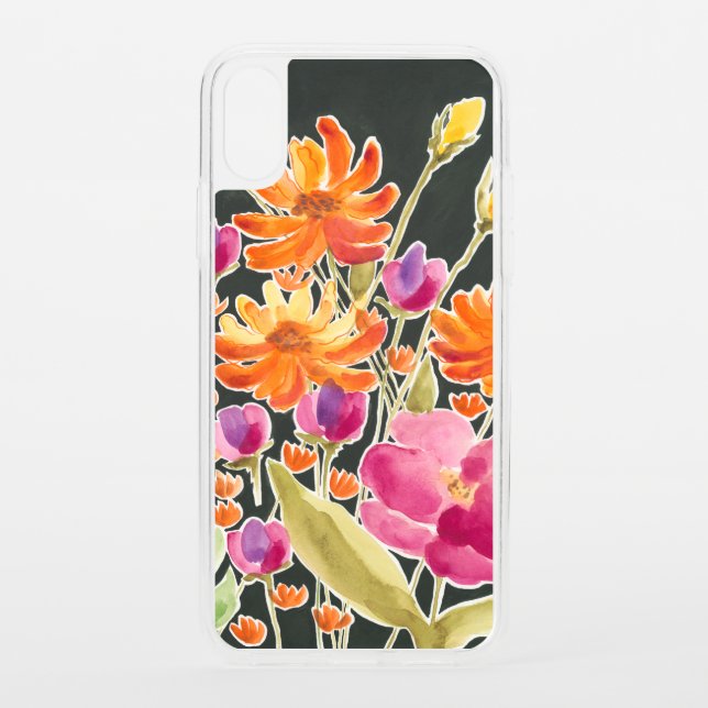 Splendid Gathering - Pink and Orange Flowers Uncommon iPhone Case (Back)