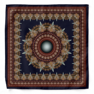 Splendid kaleidoscopic fractal framed ornament bandana