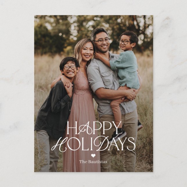 Splendid Mix Happy Holidays Photo Card Postcard (Front)