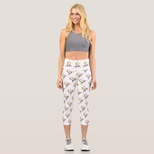 Splendid Neoplasticism Art Monogram Letter S Capri Leggings