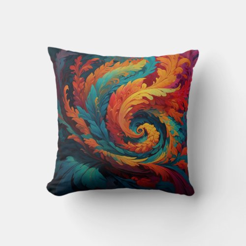 Splendid Paisley Tapestry Colors in Harmony Throw Pillow