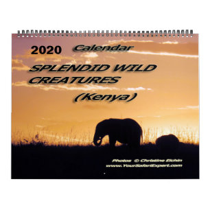 Splendid Wild Creatures - Kenya calendar (two-page