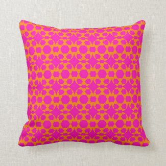 Splendida  Gold Pink Throw Pillow