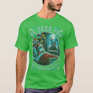 Splendifulous Merry Krampus He Sees You Vintage Ho T-Shirt