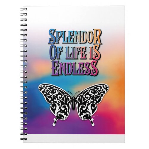 Splendor of Life with Butterfly Notebook