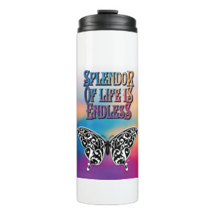 Splendor of Life with Butterfly Thermal Tumbler