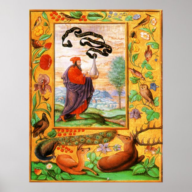 Splendor Solis: Philosopher with Flask Poster (Front)