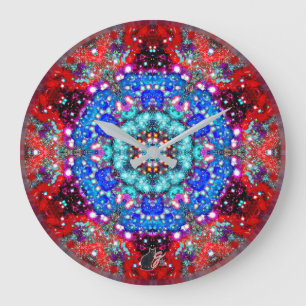 Splendorous Stellar Kaleid Large Clock