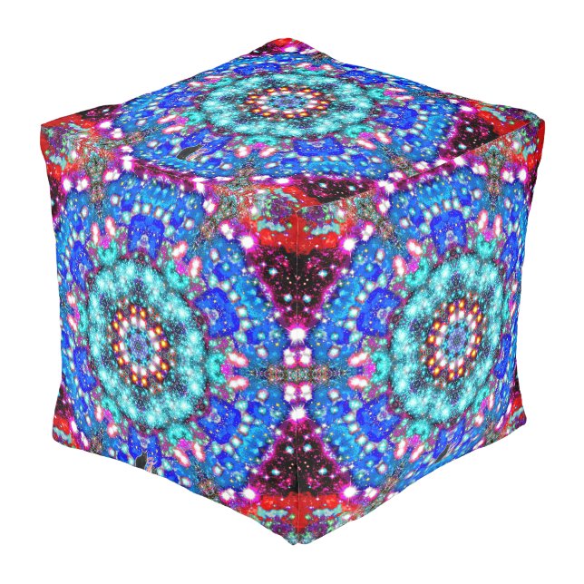 Splendorous Stellar Kaleid Pouf (Angled Front)