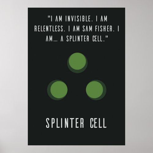 Splinter Cell Sam Fisher Poster