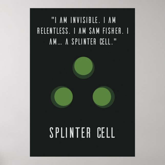Splinter Cell Sam Fisher Poster (Front)