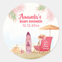 Splish Splash Aloha Surfboard Beach Baby Shower 
