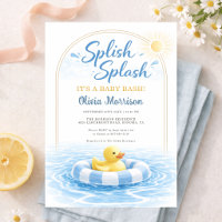 Splish Splash Baby Bash Blue Yellow Baby Shower