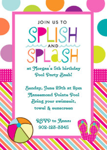 splash invitations zazzle