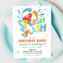 Splish Splash Birthday Bash Boy Pool Party Invitation